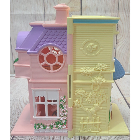Vintage Fisher Price Mattel Sweet Streets Beauty Salon Pet Shop Pink Yellow 8" - Picture 3 of 12